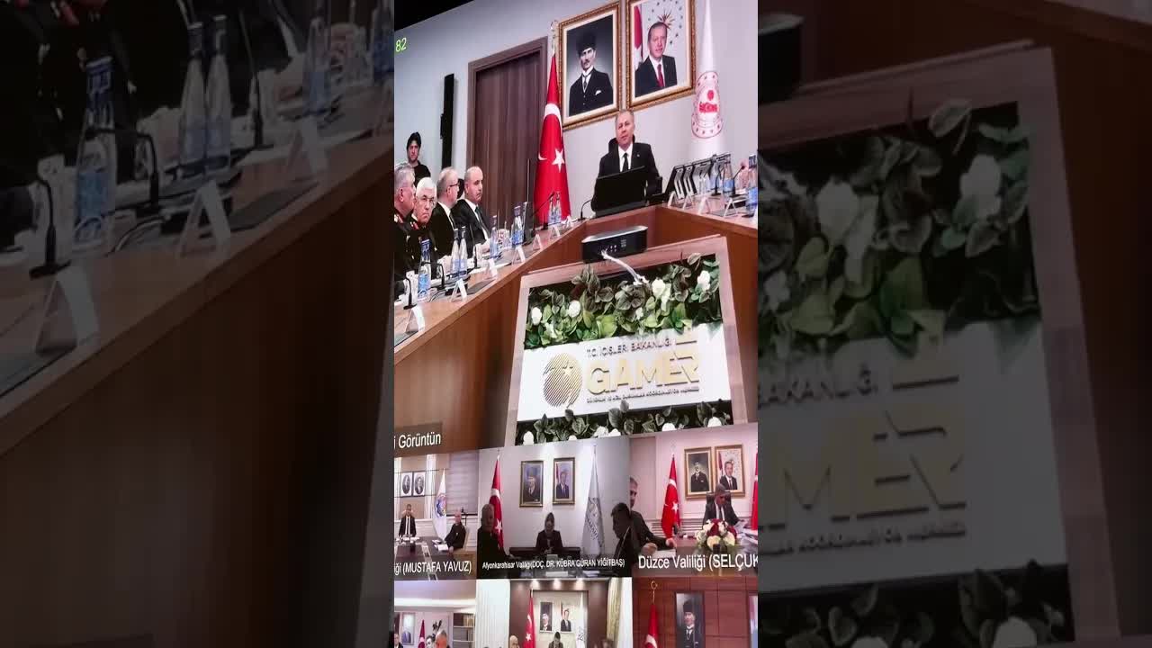İçişleri Bakanı Ali Yerlikaya, Valilerle Video Konferans Toplantısı Gerçekleştirdi