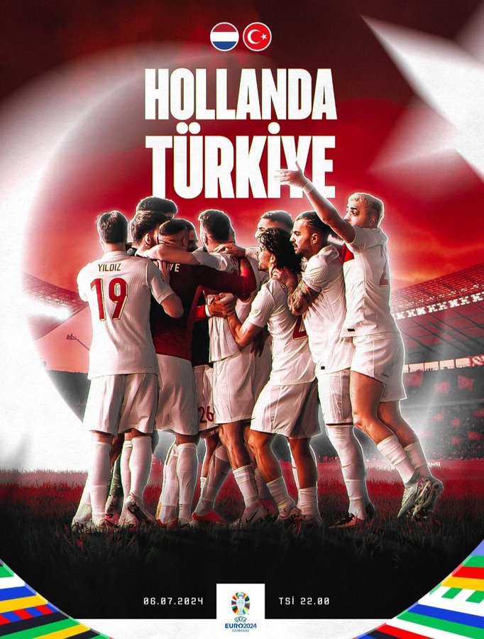 Türkiye, EURO 2024 Avrupa Futbol Şampiyonası çeyrek finalinde Hollanda ile karşılaşacak