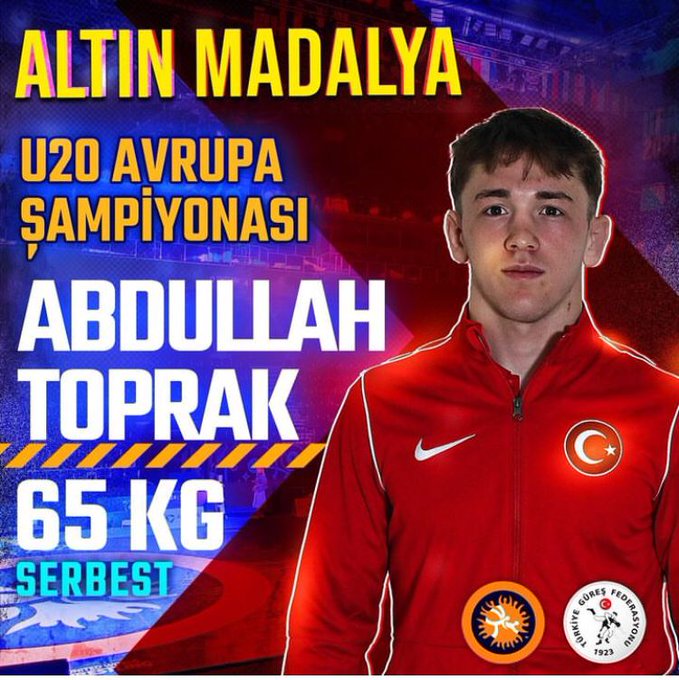 Afyonkarahisarlı Güreşçi Abdullah Toprak Avrupa Şampiyonu