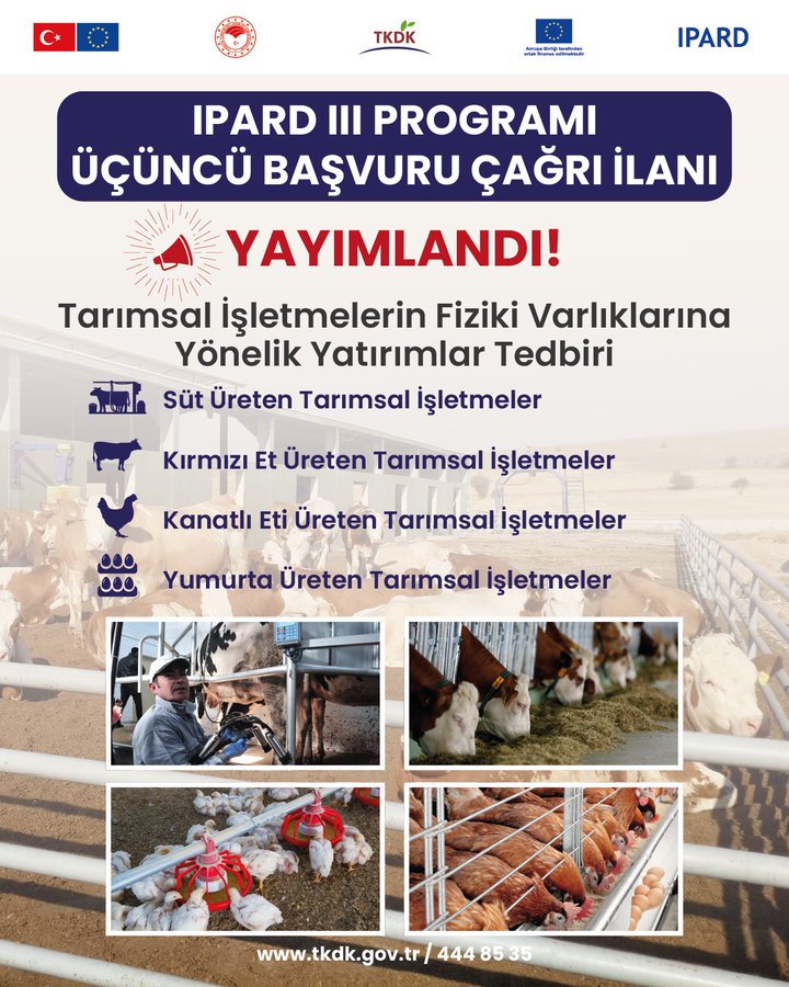 IPARD III Programı Üçüncü Başvuru Çağrı İlanı Yayımlandı