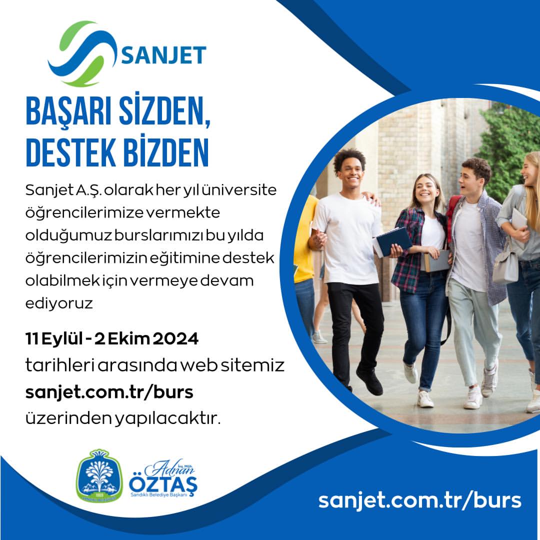 Sanjet A.Ş., Burs Olanaklarıyla Üniversite Öğrencilerine Destek Oluyor