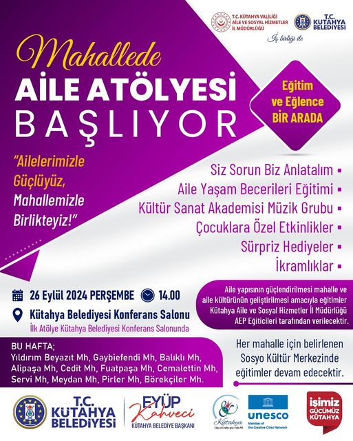 Mahallede Aile Atölyesi Başlıyor