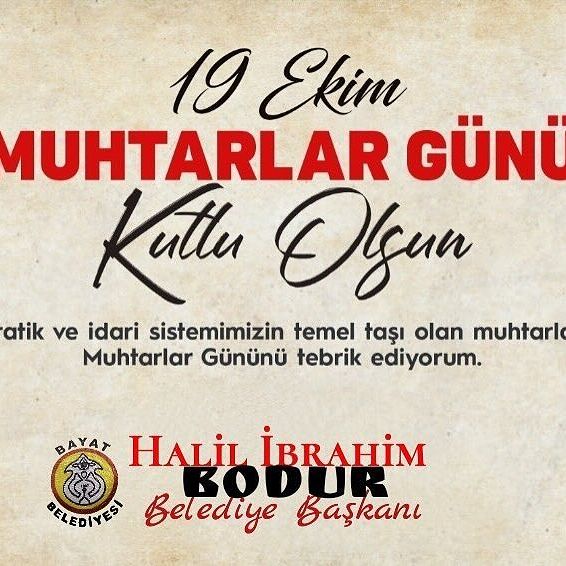 19 Ekim Muhtarlar Günü Kutlanıyor