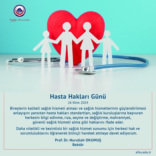 Hasta Hakları Günü Mesajı: Hasta Hakları Sağlık Hizmetinin Kalitesini Artırıyor