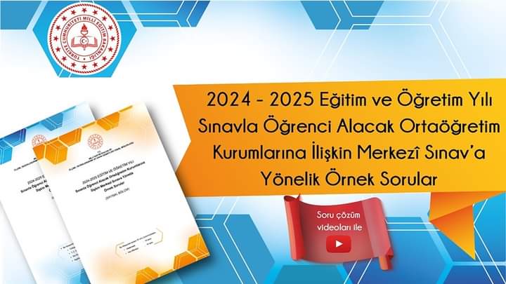 Merkezî Sınav için Yeni Örnek Sorular Yayında