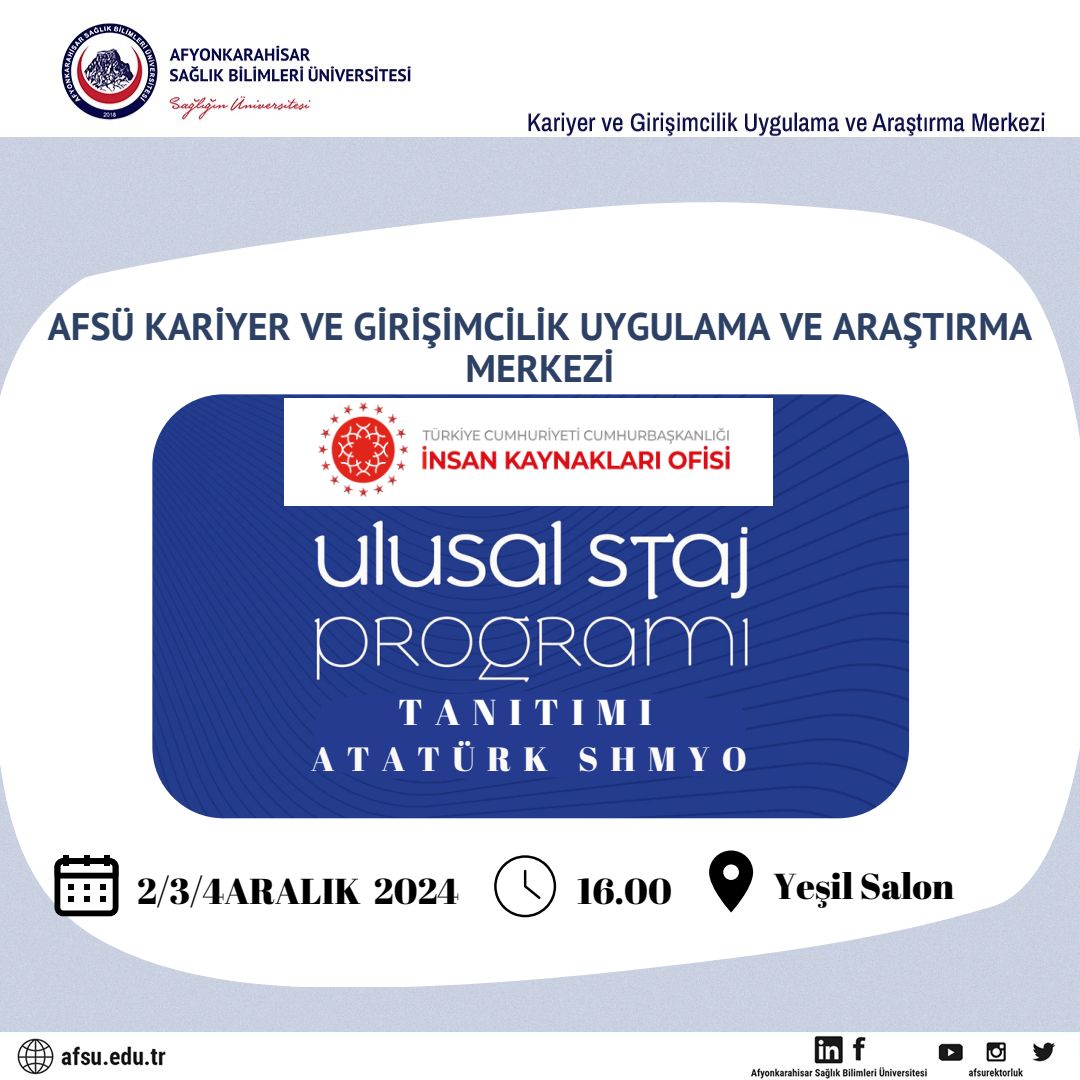 Afyon'da CBİKO Staj Programı Tanıtımı Başlıyor