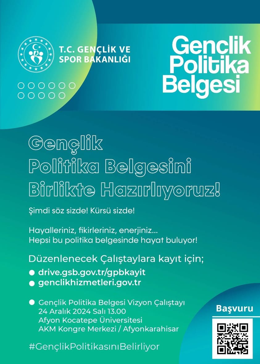 Gençlik Politika Belgesi Vizyon Çalıştayı Düzenleniyor