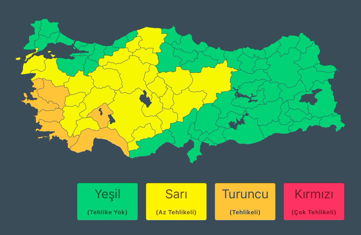 Uyarı: 6 İlimiz için Turuncu Alarm