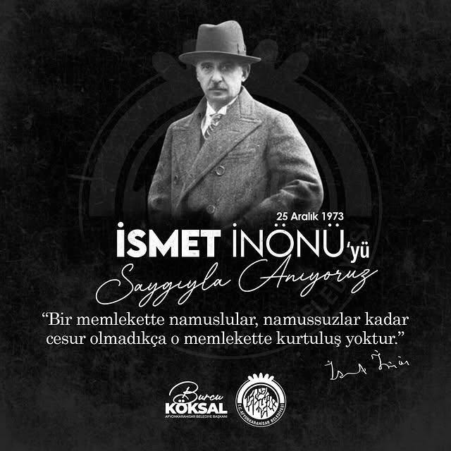 İsmet İnönü, Vefatının Yıl Dönümünde Minnet ve Saygıyla Anılıyor