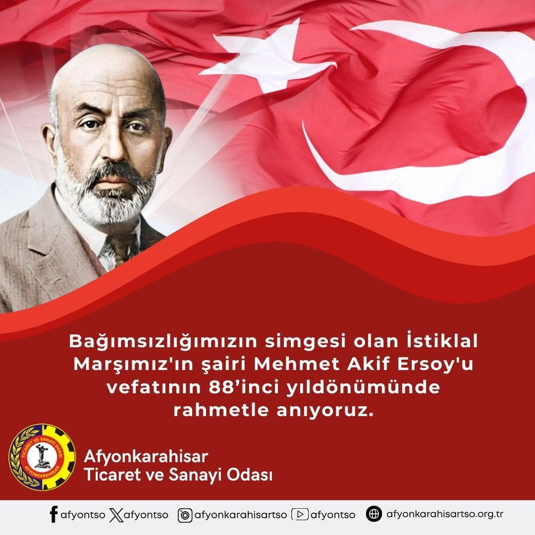 Mehmet Akif Ersoy Vefatının 88. Yılında Anılıyor