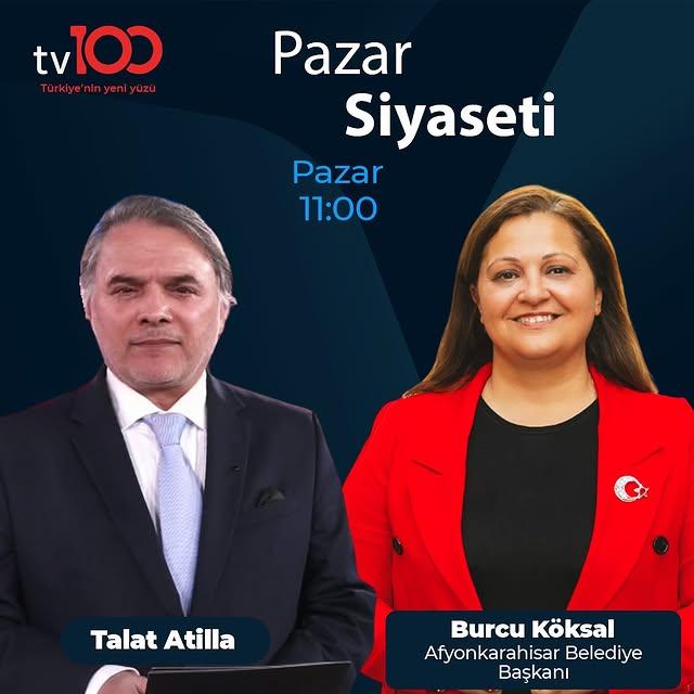 Afyonkarahisar Belediye Başkanı Burcu Köksal TV100’de 