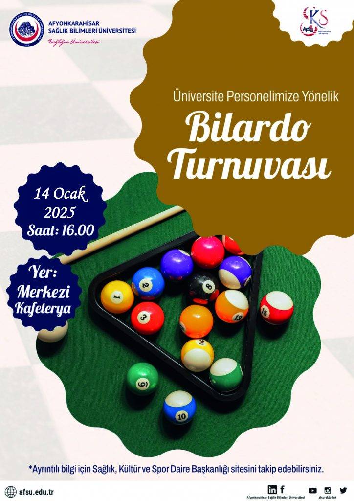 Üniversitede Kıyasıya Bilardo Turnuvası Heyecanı