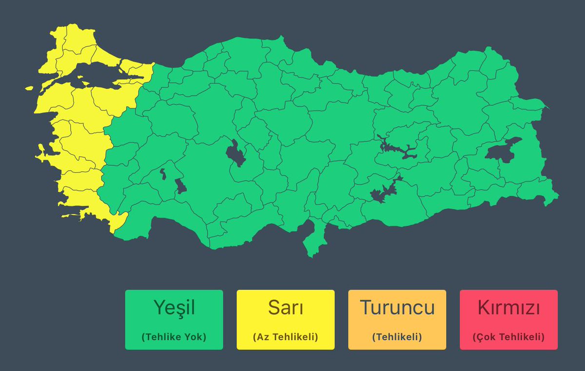 Trakya ve Çevresinde Kuvvetli Yağış Uyarısı