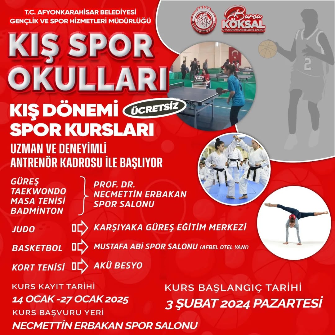 Kış Spor Okulları'nda Ücretsiz Eğitim Fırsatı