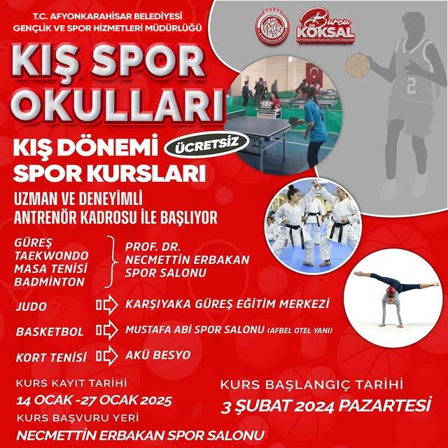 Kış Spor Okulları Ücretsiz Olarak Kapılarını Açıyor