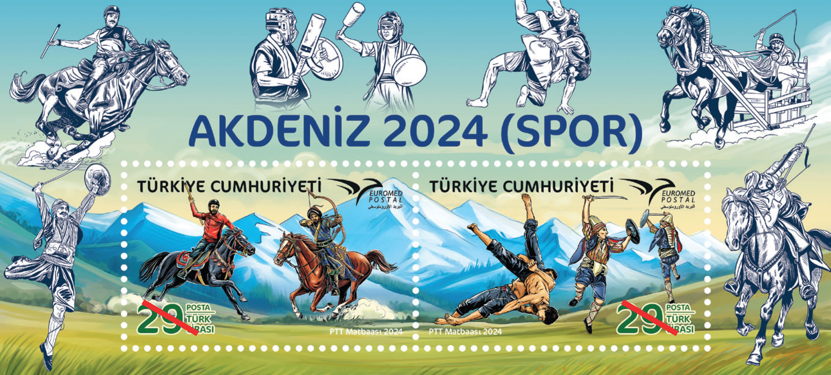 PTT'DEN “AKDENİZ 2024 (SPOR)” KONULU ANMA PULU 