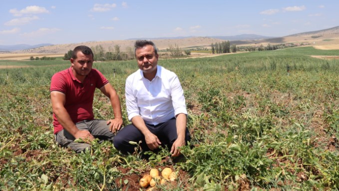Cumhuriyet Halk Partisi Afyonkarahisar İl Başkanı Faruk Duha Erhan patates Üreticisinin Dertlerini Dinledi.