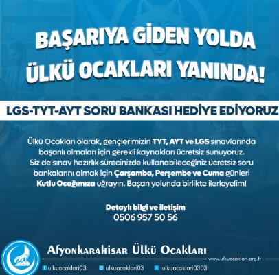 Başarıya giden yolda Ülkü Ocakları yanınızda