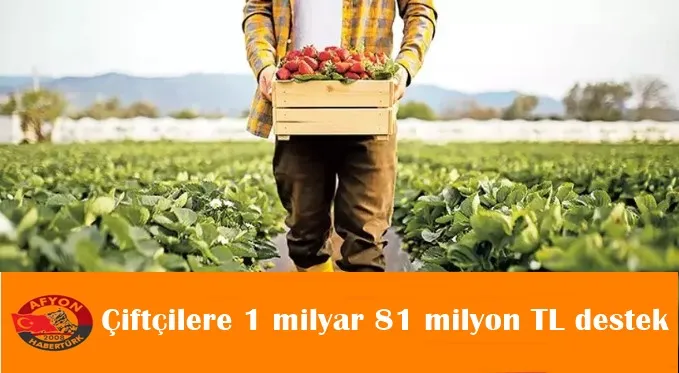 Çiftçilere 1 milyar 81 milyon TL destek