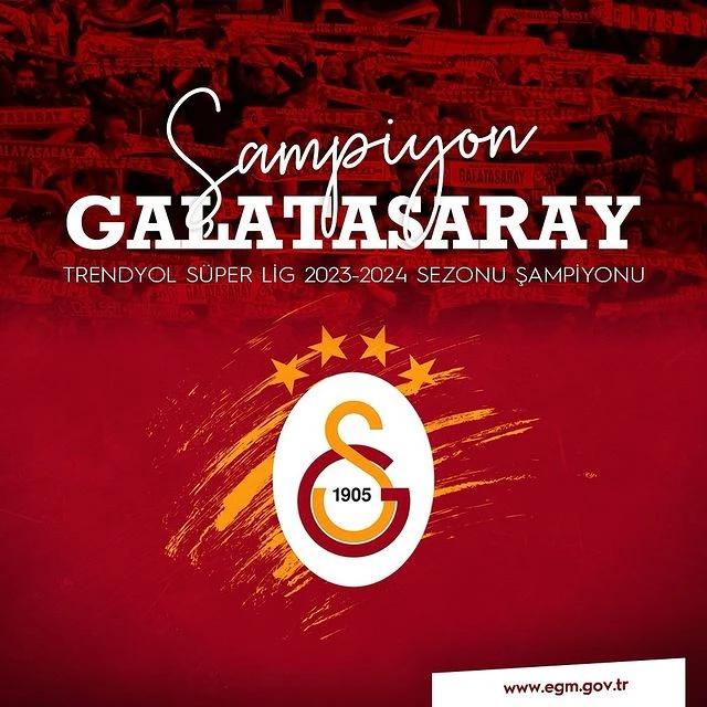 Galatasaray Trendyol Süper Lig 2023-2024 Sezonu Şampiyonu Oldu