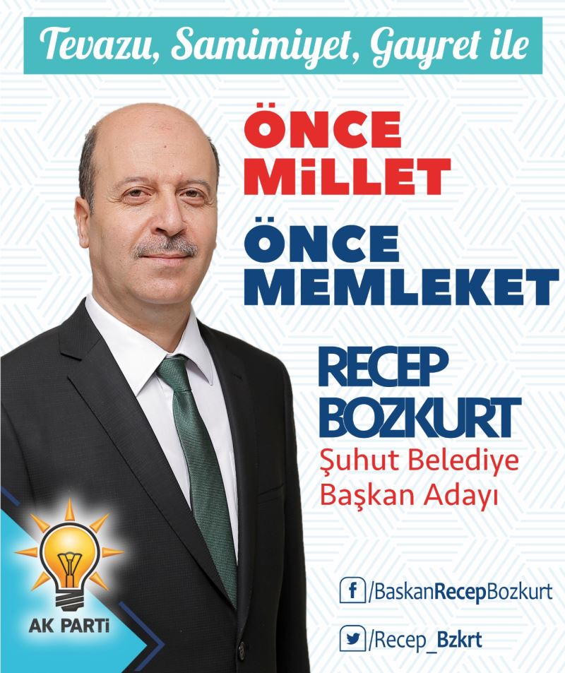 Adalet Ve Kalkinma Partisi Suhut Belediye Baskan Adayi Yeniden Recep Bozkurt Oldu.