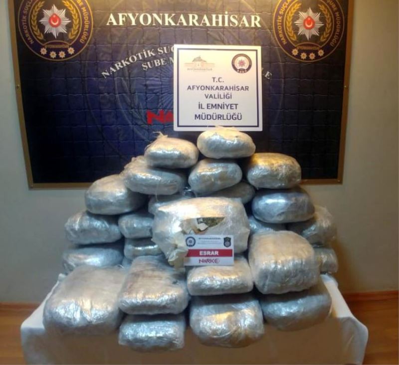 Afyonkarahisarda 97 Kilo Esrar Ele Geçirildi