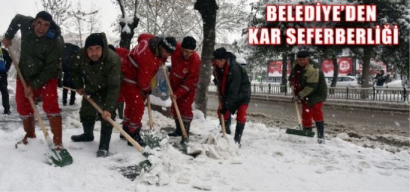 Belediyeden Kar Seferberligi Ekiplerimiz