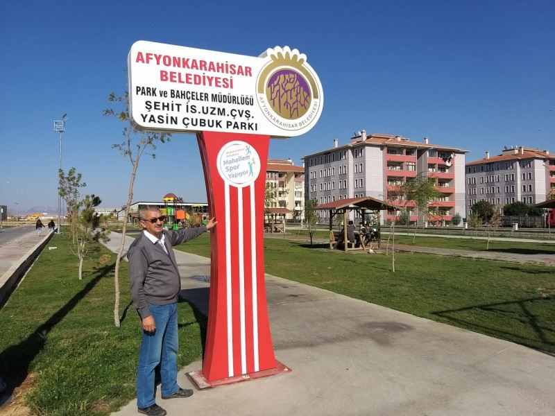 Sehit Yasin Çubukun Adi Afyonkarahisarda Bir Parka Verildi